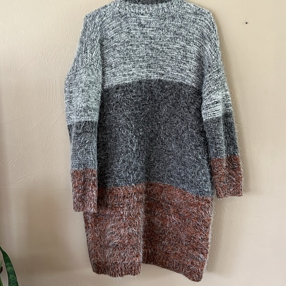 BKE Long Open Cardigan Eyelash Heavyweight Sweater Size Medium Long Sleeves - Picture 7 of 13